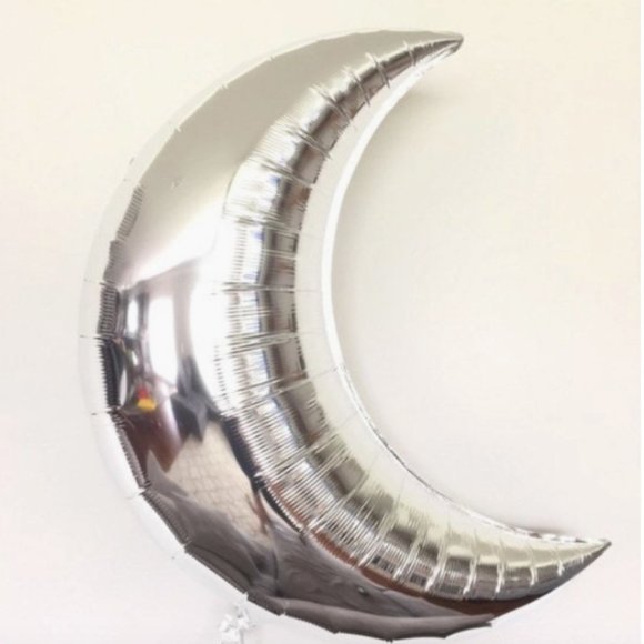 hullaballoons Other - Silver Moon Balloons | Galaxy Birthday Balloons